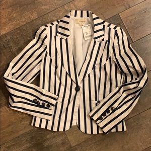 NWT striped white and navy Blazer